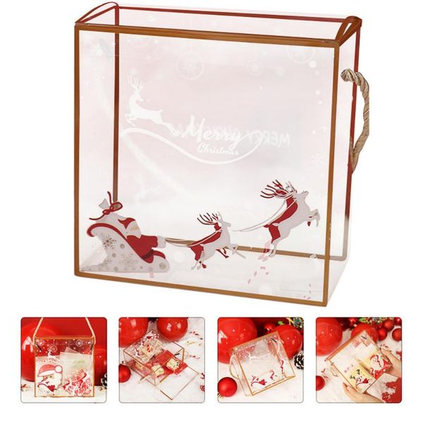 

gift wrap 5pcs creative christmas portable candy boxes transparent packing