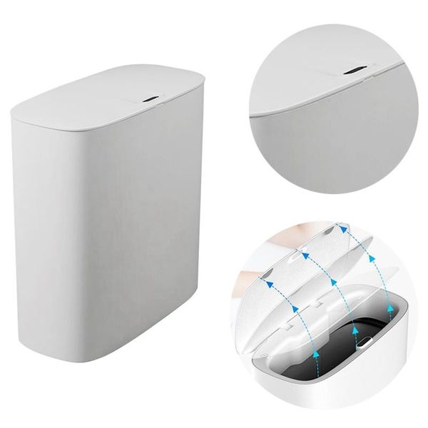 

waste bins smart sensor trash can electronic automatic household bathroom toilet waterproof narrow seam bin