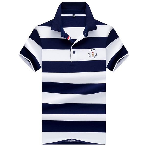 

men's t-shirts striped lapel cotton polo men summer new short-sleeved mens fashion business clothes bodybuilding polo m-3xl rctn, White;black