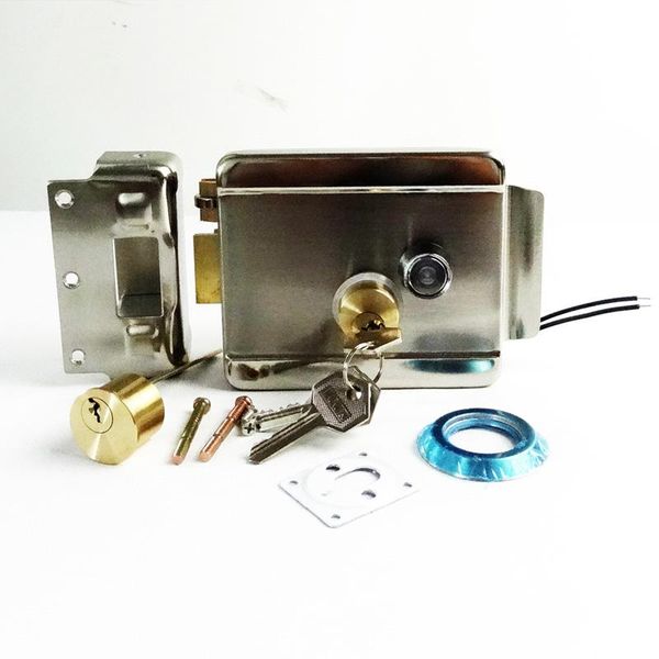 

access entry security system electronic door lock for home wired video intercom doorbell dc12v fingerprint control