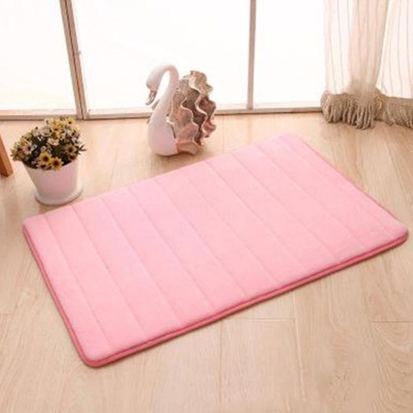

bath mats absorb water floor bathroom coral fleece shaggy anti-slip memory foam rug carpet mat