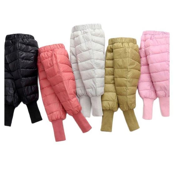 

trousers vidmid winter children's cotton pants boys and girls light thin outer warm solid color leggings 3-6-year p5218, Blue