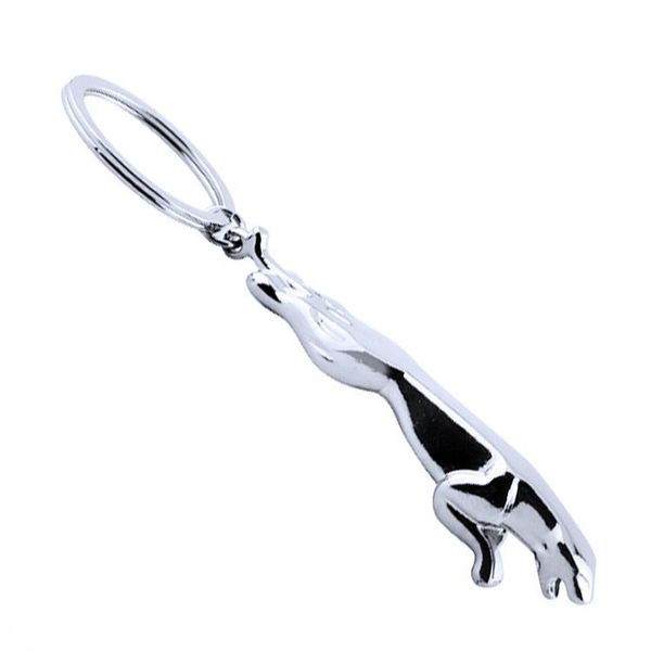 

keychains business men's waist buckle pendant leopard head car metal key ring fashion gift small, Silver