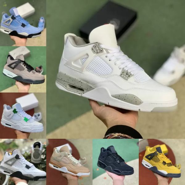 

jumpman university blue 4 4s basketball shoes mens cream sail lightnings white oreo bred red thunder taupe haze black cement cat pine green