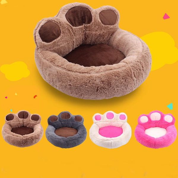 

kennels & pens soft warm dog bed comfortable winter fleece puppy pet bear shape house beds for small dogs