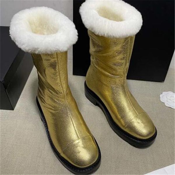 

gold women boots short mujer winter shoes female casual zapatos, Black