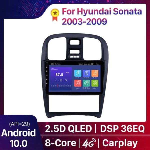 9 polegadas 2din Android 10.0 Car DVD GPS Radio Head Unit Player para Hyundai Sonata 2003 2004 2005-2009 Apoio Carplay TPMS DVR