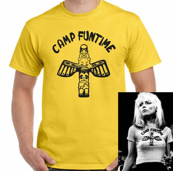 

blondie camp funtime t-shirt as worn by debbie enrique 70s music band, White;black