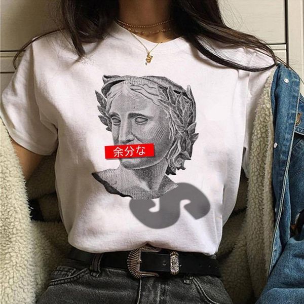 

vaporwave michelangelo vintage harajuku white women japanese graphic tees