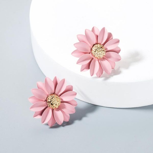

delicate multi floral stud earrings korean style alloy earring for women girls birthday gifts accessories summer charm, Golden;silver