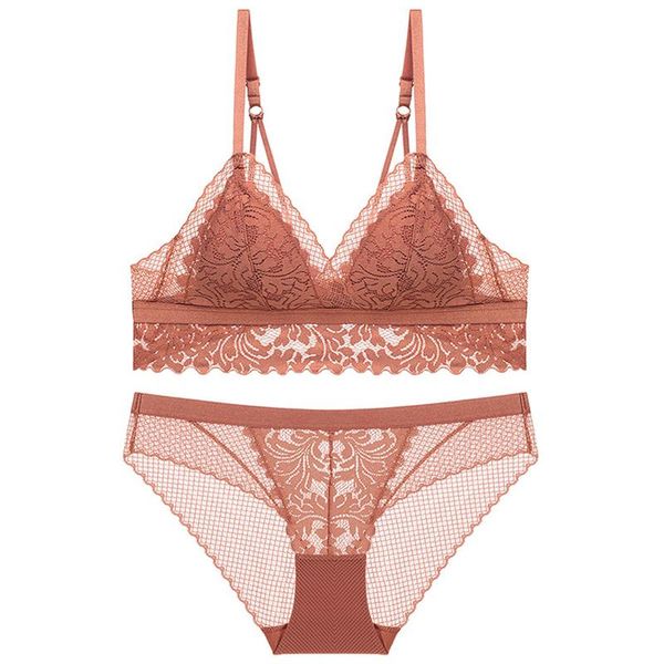 

bras sets [alfou] brand women's underwear gather lace bra lingerie set no rims female adjustable ultra-thin, Red;black