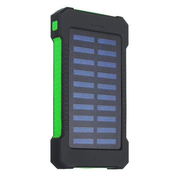 4000 мАч Интеллектуальная солнечная панель зарядное устройство Power Bank LED 2 USB аккумулятор водонепроницаемый - зеленый