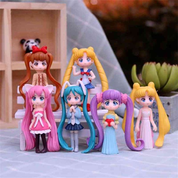 

beautiful warrior hand puppet cake decoration heart hare water ice moon girl blind box accessories