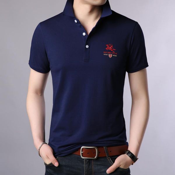 

men's t shirts 2021 summer wear pearl cotton fashion solid color polo with lapel short sleeve casual, White;black