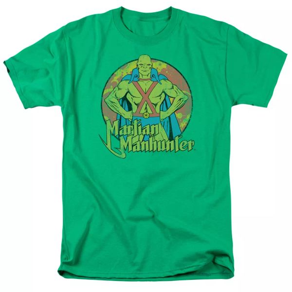 

martian manhunter t-shirt dc comics sizes s-3x new, White;black