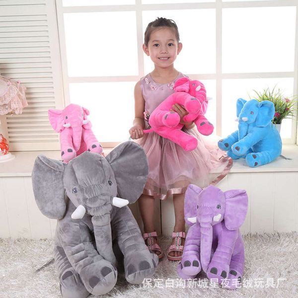 

plush elephant toy doll creative doll elephant gift soft pillow, Blue