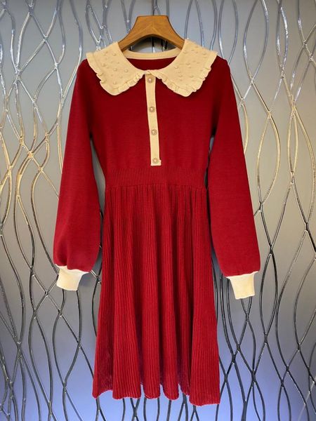 

casual dresses the 2021 autumn brought knitting dress doll 0927, Black;gray