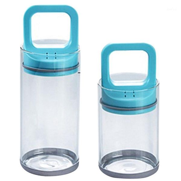 

storage bottles & jars 2pcs pull type glass food bottlevacuum sealed can creative heat resistant miscellaneous grains tank cup