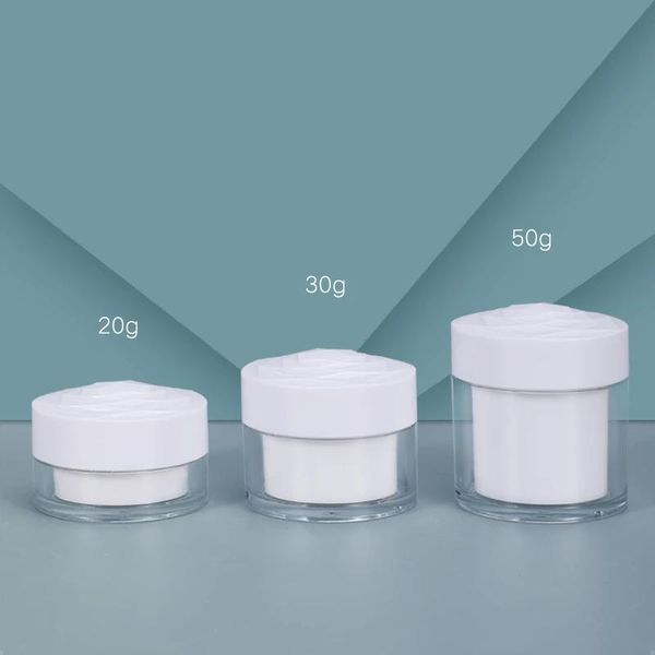 

storage bottles & jars 10pcs empty acrylic cream jar with rose cap lid cosmetic eyeshadow makeup face container 20g/30g/50g