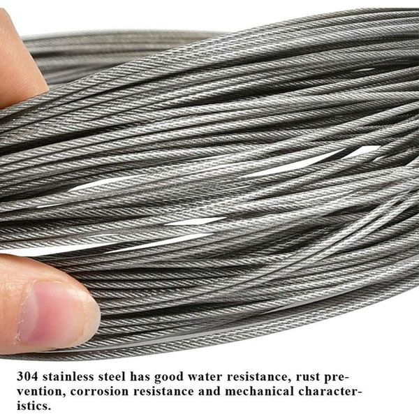 

fencing, trellis & gates 3mm diameter 10m 316 stainless steel wire rope garden supplies for climbing plants professional system only decorat