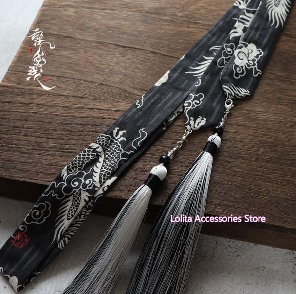 

party masks retro hanfu martial arts style hair band chinese cosplay costume headdress put on the forehead accessories men rope