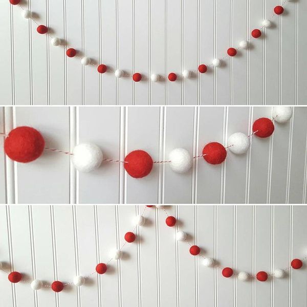 

decorative objects & figurines home decor hanging nursery balls pom garland nordic felt string handmade kids children's room wall ornam