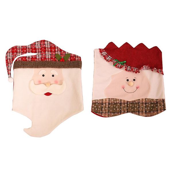 

pcs xmas santa claus kitchen dining dinner table chair back cover christmas decorations for home covers