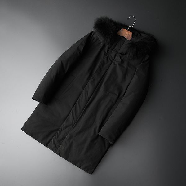 

winter loose men's thick coat black fashion down jacket