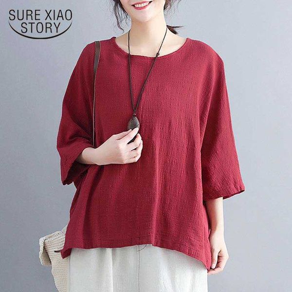 

korean clothes women clothing harajuku off the shoulder for women red shirt casual solid o-neck batwing sleeve 3239 50 210527, White
