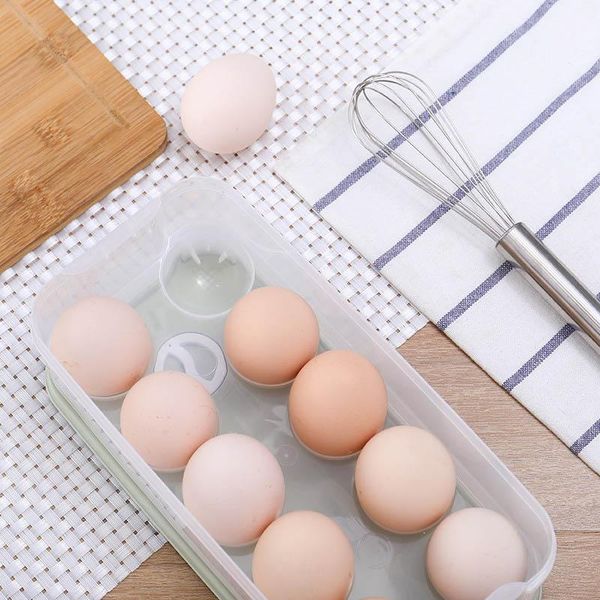 

plastic box airtight storage container single layer 10 eggs transparent refrigerator organizer durable kitchen gadgets bottles & jars