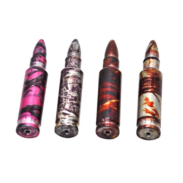 Matt Finish содержит пулевые трубы алюминиевые металлические пятно сперки курительные трубы портативный красочный подарок с инд
