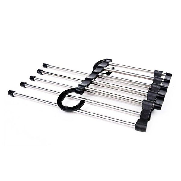 

hangers & racks clothes hanger pant rack shelves stainless steel for multi-functional folding magic scarf storage