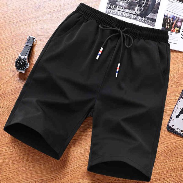 

men's shorts summer casual joggers quickly drying breathable mesh elastic waist drawstring loose men's cargo boys beach shorts m-4, White;black