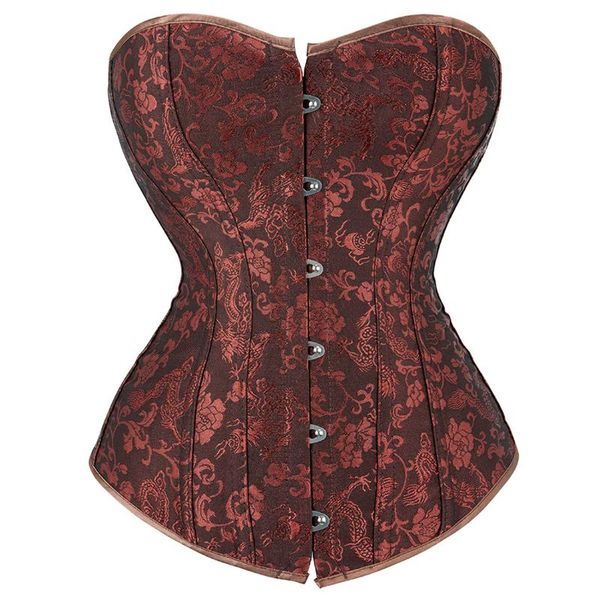 

bustiers & corsets women vintage slim burlesque satin body shaper strapless overbust plus size, Black;white