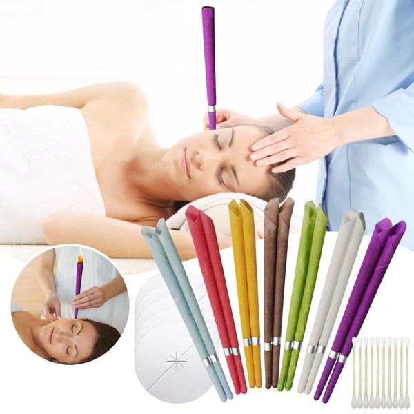 

candles 10pcs/set ear candle earwax hollow blend cones care healthy beeswax nose dust cleaning natural