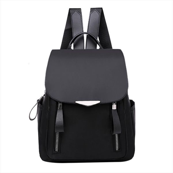 

women backpack fashion oxford simple zipper contrast color travel shoulder school bags for teenage girls mochila 38