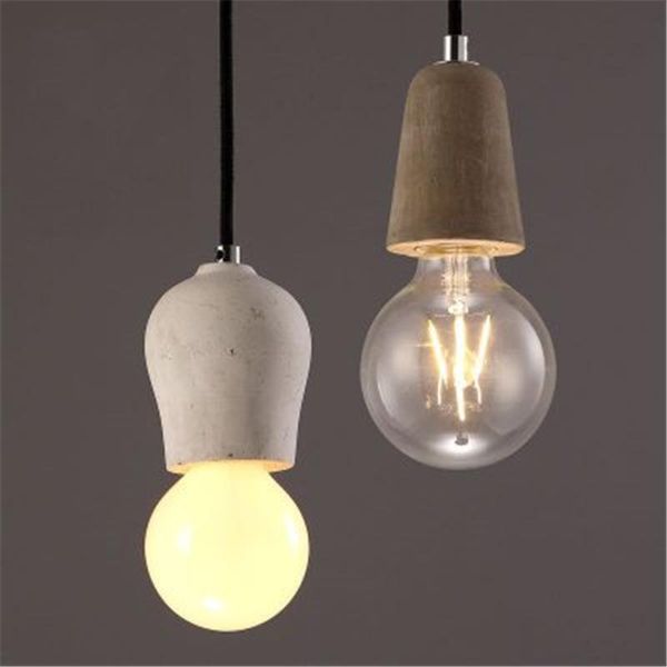

pendant lamps nordic restaurant lamp coffee shop bar bedroom bedside cement window terrazzo led bulbs knob switch