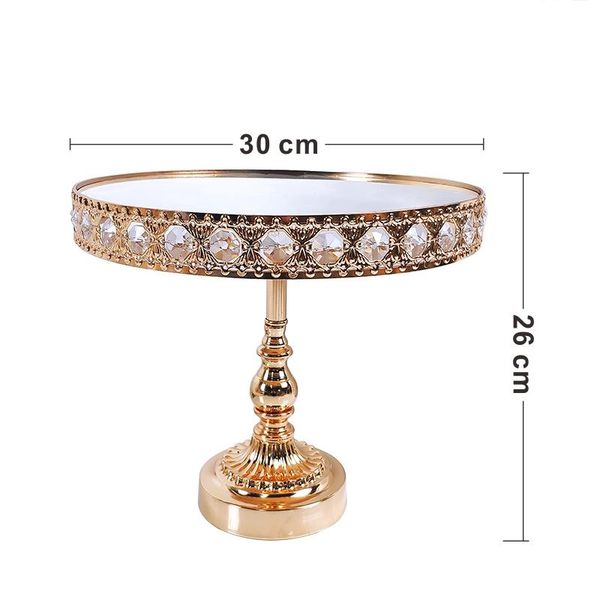 

other bakeware gold cake plate stand acrylic mirror high base metal cupcake dish party filming props dessert wedding tray decoration display