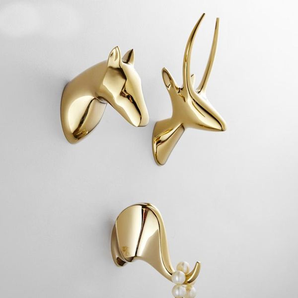 

hangers & racks metal coat hooks wall horse hanger deer antlers towel hook hat clothes key storage organizer bathroom accessories