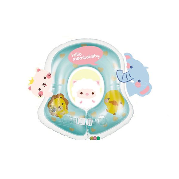 

thickened pvc lying ring baby neck swimming with buckle armpit double air chamber transparent, Blue