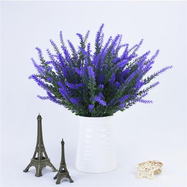 

bouquet provence lavender artificial flowers flower for home decor grain decorative fake plant silk & wreaths