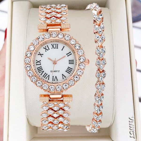 

wristwatches stock women bracelet watches steel belt love rhinestone quartz wrist watch luxury fashion for, Slivery;brown