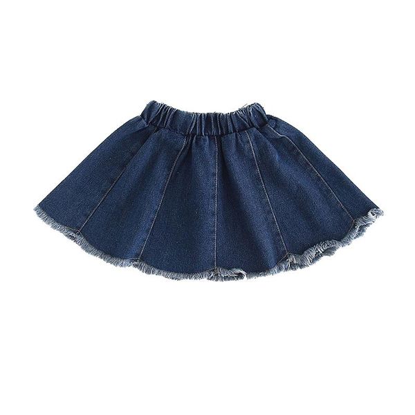 

girls skirt summer baby fashion casual princess tutu kids fringed solid color all-match denim clothes shorts, Black