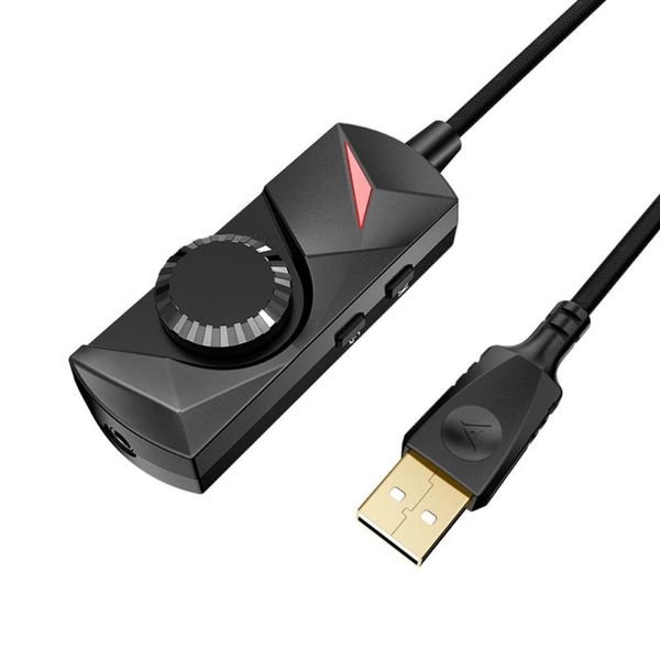 

sound cards external usb card stereo mic speaker headset audio jack 3.5mm cable adapter mute switch volume adjustment