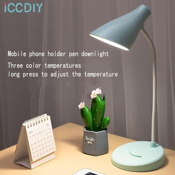 

table lamps led eye protection desk lamp usb charging reading 3000k-6000k dimming children's bedroom foldable bedside