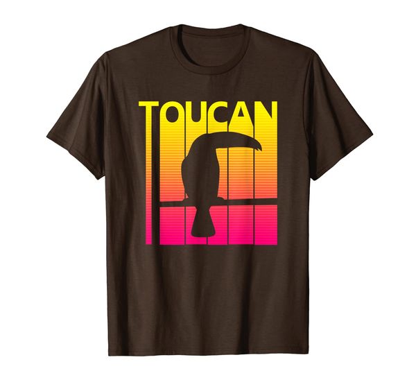 

1980s retro toucan bird lover t-shirt, White;black