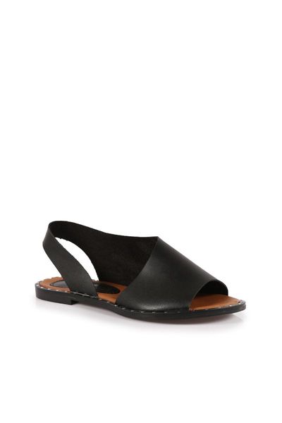 

women's black wrist gusset sandals stl-dln0002