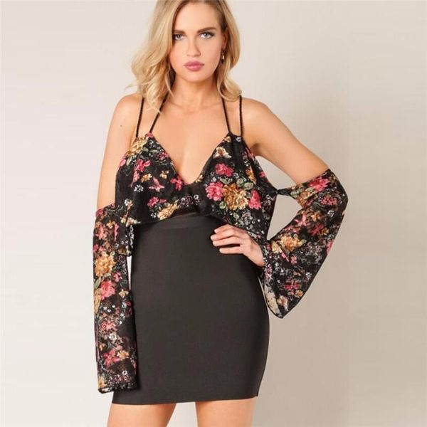 

casual dresses 2021 summer women dress black chiffon patchwork off the shoulder rayon bandage elegant party bodycon, Black;gray