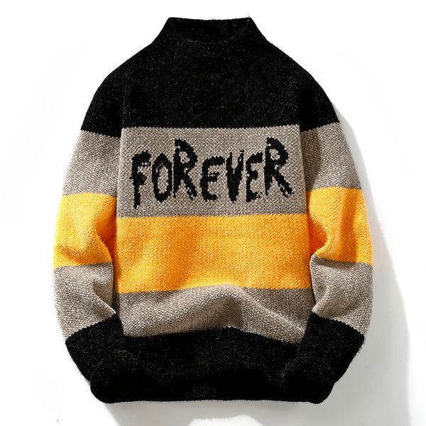 

men's sweaters high neck warm sweater, famous brand clothing, christmas sweater, high-grade winter clothes, style, White;black