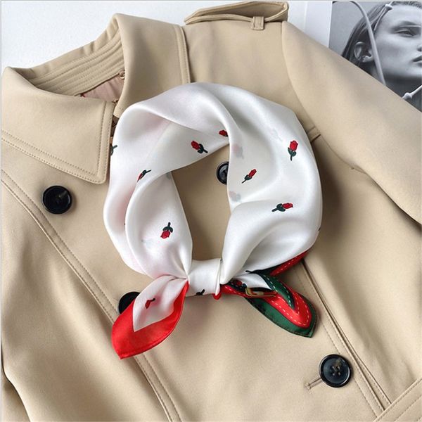 

scarves silk mulberry small square towel scarf womens all-match hangzhou spring and autumn thin with suit shirt no. 3, Blue;gray